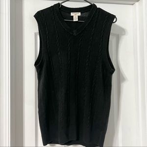 NWOT Dockers Black Sweater Vest Medium Casual Dress